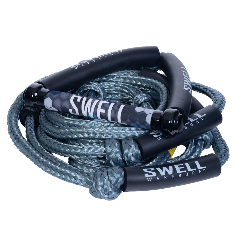 SWELL Wakesurf Pro Wakesurf Rope - 24' 3 Section 3/4" Line (Grey) - Image 1